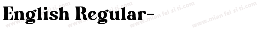 English Regular字体转换